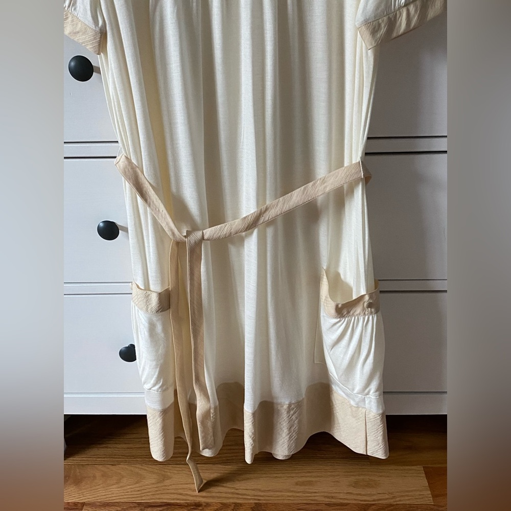 To The Max Ivory And Beige Belted Sundress, S. - Picture 2 of 5
